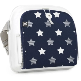 Benbat Silla Elevadora para Bebé Portátil, Lavable y Plegable para Mesa de Comedor con Arnés de Seguridad Ajustable - Azul Marino