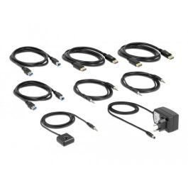 DeLOCK Switch KVM DisplayPort 1.4 con USB 5 Gbps y Audio, 8K 60 Hz