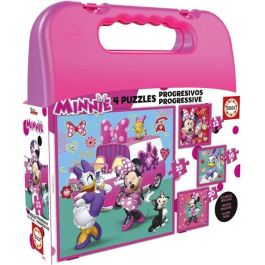 Puzzles progresivos 12-16-20-25 piezas minnie happy helpers en maletin