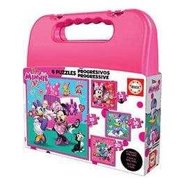 Puzzles progresivos 12-16-20-25 piezas minnie happy helpers en maletin