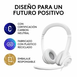 Logitech H390 Auriculares USB-A con Micrófono con Cancelación de Ruido, Cascos de Diadema Acolchados para PC, Videollamadas