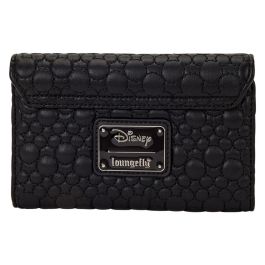 Loungefly Cartera Billetera Mickey Disney de Cuero Sintético con Apliques y Ranuras para Tarjetas 15,2x10cm