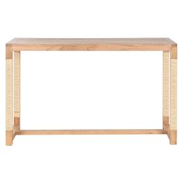DKD Home Decor Consola de Estilo Mediterráneo con Abeto y Cuerda, Acabado Natural, Desmontable, Medidas 120 x 36 x 76 cm DKD Home Decor Consola de Estilo Mediterráneo con Abeto y Cuerda, Acabado Natural, Desmontable, Medidas 120 x 36 x 76 cm