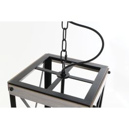 DKD Home Decor Lámpara de Techo Alpino Marrón Negro Metal E27 25x25x43 cm para Salón Comedor Dormitorio