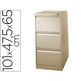 Blanca Fichero n.34 Metal 3 Cajones Beige 101x65x47.5 cm Carpetas Colgantes DIN A4 Precio: 255.78999974. SKU: B18VTF7WB2