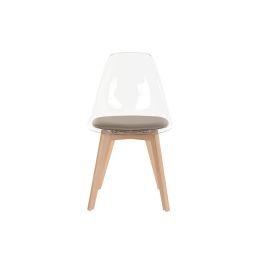 DKD Home Decor Silla Urban Beige Policarbonato y Madera 47 x 81 x 54 cm
