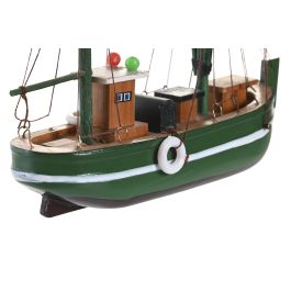 DKD Home Decor Barco Verde Rojo 5 x 16 x 16 cm (6 Unidades) Decoración Hogar