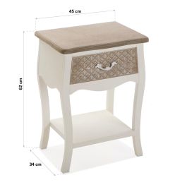 Mesita de Noche Ailen Versa Ailen MDF y madera de pino (34 x 62 x 45 cm)