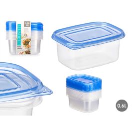Set 8 Fiambreras Leknes 660 ml, 15.5x14.5x12 cm, Azul y Transparente (8 Unidades) Precio: 20.59000009. SKU: B1EZ7HP6SN