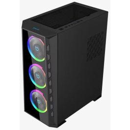Hiditec MH12 Torre Negro E-ATX, ATX, Micro ATX, Mini-ITX PC Chasis con USB Type-C y Refrigeración ARGB