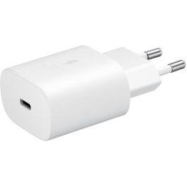 Samsung Cargador Rápido USB Tipo C 25W Blanco OEM con Cable 1m para Galaxy