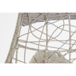 DKD Home Decor Sillón Colgante para Terraza y Jardín Gris Claro Ratan Sintético Metal Poliéster 82 x 75 x 125 cm