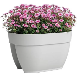 Artevasi CAPRI CAMPANA Jardinera Balcón 40 cm Blanco