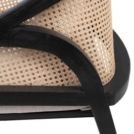 Sillón Natural-Negro Ratán/Madera Salón 58 X 60 X 77 cm