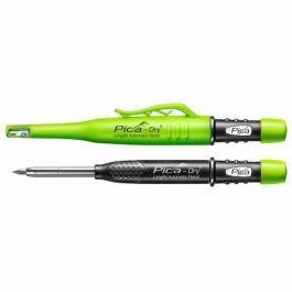 Pica Lápiz de carpintero recargable - Marcador automático dry grafito para artesanos profesionales, lavable, con funda y sacapuntas integrado