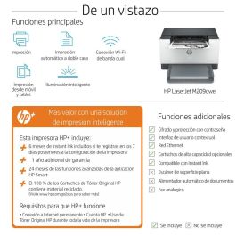 HP Impresora LaserJet M209Dwe Monocromo, Tecnología Láser, 30 ppm, WiFi, Duplex Automático HP Impresora LaserJet M209Dwe Monocromo, Tecnología Láser, 30 ppm, WiFi, Duplex Automático