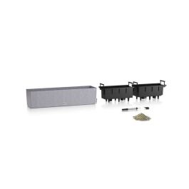 Lechuza LEC4008789156600 Jardinera Balconera Kit Completo Gris Piedra 80 cm 12 L