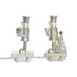 Figura Navidad Moderna DKD Home Decor Dorado Plateado 5 x 12 x 28 cm (2 Unidades) Figura Navidad Moderna DKD Home Decor Dorado Plateado 5 x 12 x 28 cm (2 Unidades)