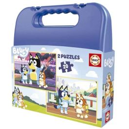 Puzzle 2x20 piezas bluey en maletin Puzzle 2x20 piezas bluey en maletin