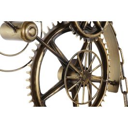 DKD Home Decor Reloj de Pared Loft Dorado Plateado Hierro Cristal 50 x 62 x 7 cm (2 Unidades)