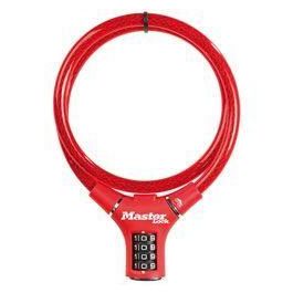 Cable de candado de bicicleta MASTER LOCK [Cable de 90 cm] [Combinación] [Exterior] [Color aleatorio] 8229EURDPROCOL Precio: 31.78999967. SKU: B19GNNDEFN