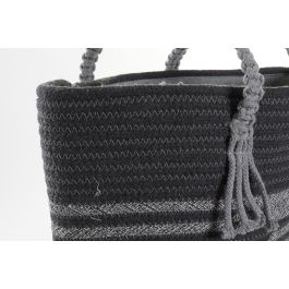DKD Home Decor Bolso Boho Gris Algodon 48 x 36 x 16 cm