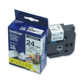 Brother Cinta Rotuladora Laminada Texto Negro Sobre Blanco 24 mmx8M