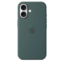 Apple iPhone 16 Funda de Silicona con MagSafe Verde Lago