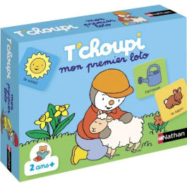 Nathan T'choupi - Mi Loto. Lotería para niños y niñas a partir de 2 años. Juego de asociación con 32 imágenes y 4 tableros.