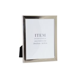 DKD Home Decor Marco de Fotos Tradicional Plateado 25 x 20 cm de Metal y Cristal