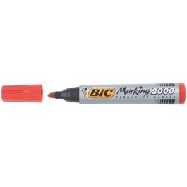 Bic Marcador Permanente Marking 2000 Punta Redonda Rojo Caja 12 Unidades Precio: 7.69000012. SKU: S8401540