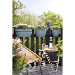 ELHO - Maceta - Vibia Campana Easy Hanger Small - Vintage Blue - Balcón exterior - L 24.1 x W 20.5 x H 26.5 cm ELHO - Maceta - Vibia Campana Easy Hanger Small - Vintage Blue - Balcón exterior - L 24.1 x W 20.5 x H 26.5 cm