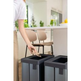 Papelera de reciclaje - VERTO - CURVER - 54 L - Gris perla Papelera de reciclaje - VERTO - CURVER - 54 L - Gris perla