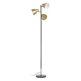 Lámpara de Pie 30 x 30 x 155 cm Negro Dorado Metal Lámpara de Pie 30 x 30 x 155 cm Negro Dorado Metal