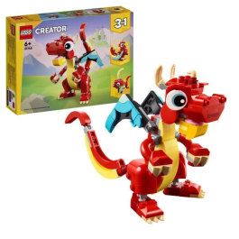 Lego 31145 Creator Dragón Rojo Juguete 3 en 1 con 3 Minifiguras de Animales, Dragón Rojo, Pez y Fénix Precio: 23.59000028. SKU: B125T4T3JN