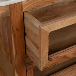 Isla Natural Mármol/Madera Cocina 155 X 70 X 88 cm