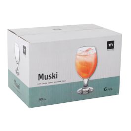 La Mediterranea Set de 6 Copas Muski 400 cc, Colección Bodega, Ø7,4 x 16,2 cm (4 Cajas)