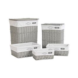 Cesta Ropa Basicos DKD Home Decor Gris 34 x 56 x 44 cm Set de 5 Precio: 123.50000036. SKU: S3039218