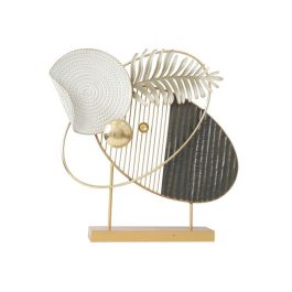 DKD Home Decor Decoración Abstracta Moderna Metal Dorado Blanco Negro 56 x 8.5 x 55 cm Precio: 35.50000003. SKU: S3042983