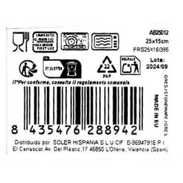 La Mediterranea Fuente Rectangular Albus Elite Brillo 25 x 15 cm (18 Unidades)