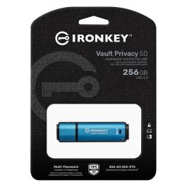 Kingston IronKey Vault Privacy 50 USB 3.2 Gen 1 256GB Cifrado AES-256 FIPS 197