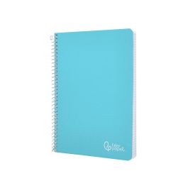 Cuaderno Espiral Liderpapel Din A5 Witty Tapa Dura 80H 90 gr Cuadro 4 mm Con Margen Color Azul 5 unidades