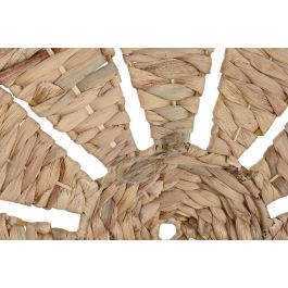 DKD Home Decor Decoración de Pared Shabby Chic Jacinto de Agua y Metal Natural 60x60 cm Set de 3 (2 Unidades)