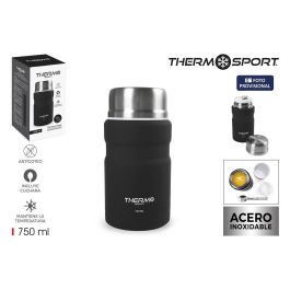 Thermosport Termo Comida Acero Negro 750 ml 9.3 x 18.4 x 9.3 cm (6 Unidades) Precio: 41.68999945. SKU: B1A6K6QVEE