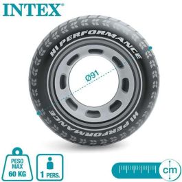 Intex Flotador Neumático Hinchable de Rueda 91 cm para Piscina, apto para Mayores de 9 Años, Fabricado en 100% PVC.