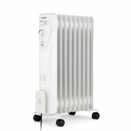 Oceanic OCEABH2000W2 Radiador de Aceite Eléctrico 2000W para Baño, 3 Potencias, 9 Elementos, Móvil, Blanco