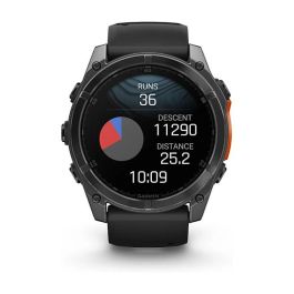 Garmin Fenix 8 51mm Reloj Inteligente Deportivo con Pantalla AMOLED Táctil 1.4", GPS, Wi-Fi, Bluetooth, 32 GB, Banda de Silicona Negra