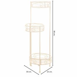 Soporte para Maceta Alexandra House Living Blanco Metal Hierro 25 x 158 x 40 cm