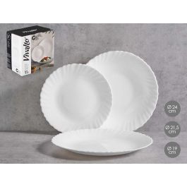 Vajilla 12Pzs Redonda Clasica Opal Vivalto 25X13CM (2 Unidades)
