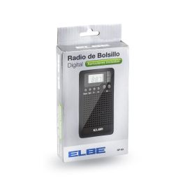 Elbe RF-93 Radio de Bolsillo Digital AM/FM con Auriculares Incluidos - Portátil y Compacta con Memoria para 20 Emisoras